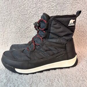 Sorel Insulted Ankle‎ Boots Girls Kids size 3 Black Hiking Trail Outdoor Shoes